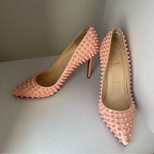 🚫 SOLD 🚫 Christian Louboutin Pigalle Spikes Pastel Pink 37.5